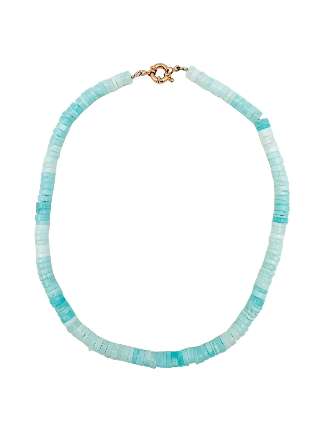 Seafoam blue opal, gemstone necklace