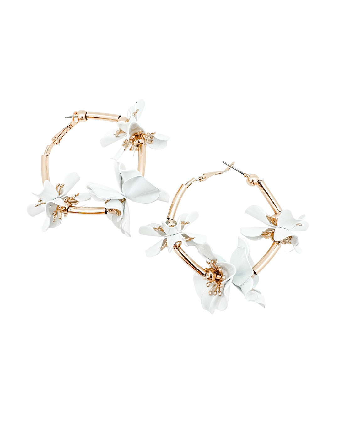 Flower Hoop Earring