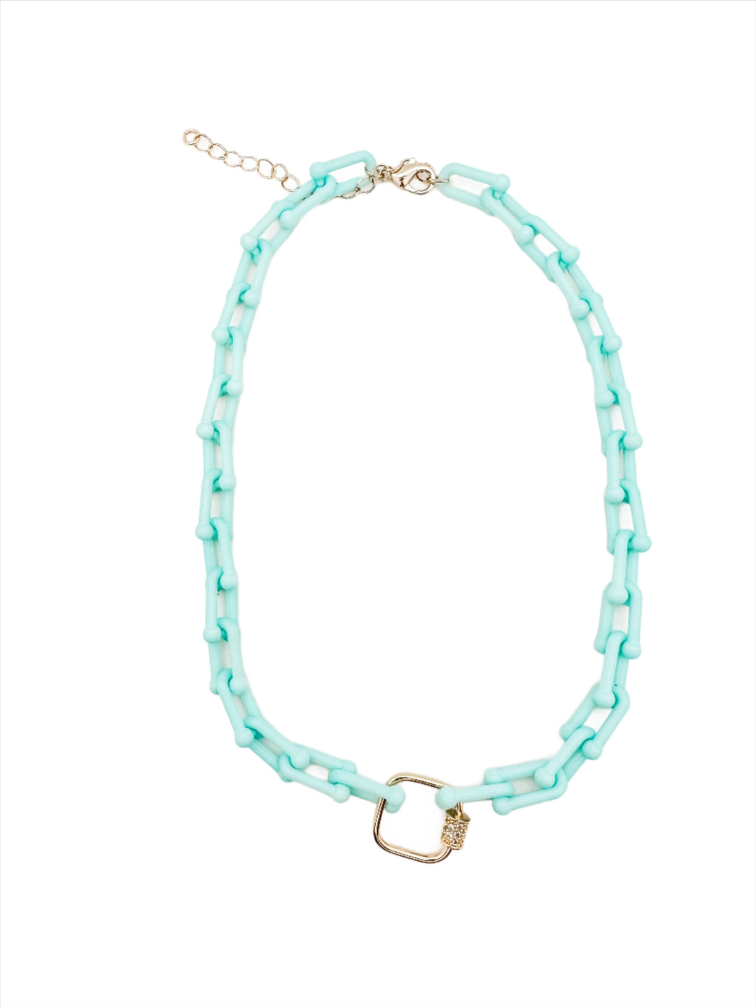 Acrylic Chain Necklace Teal