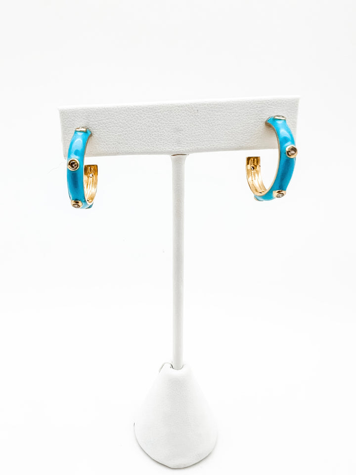 Enamel Hoop Earring