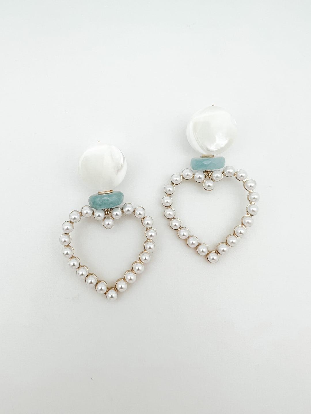 Pearl Heart Earrings