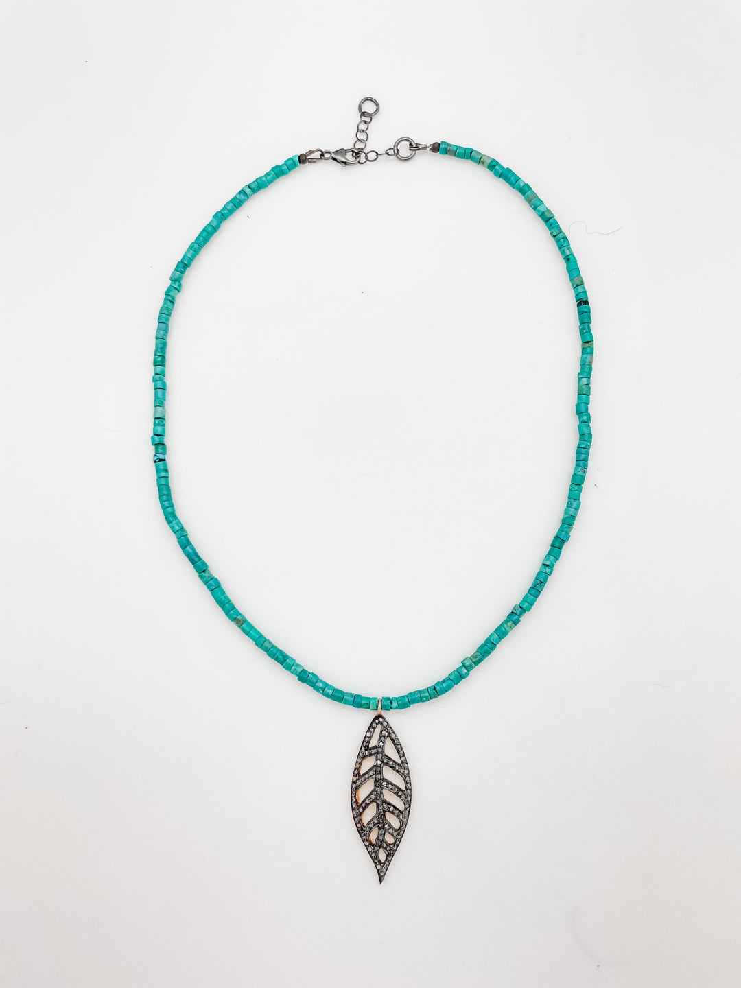 Turquoise Feather Necklace