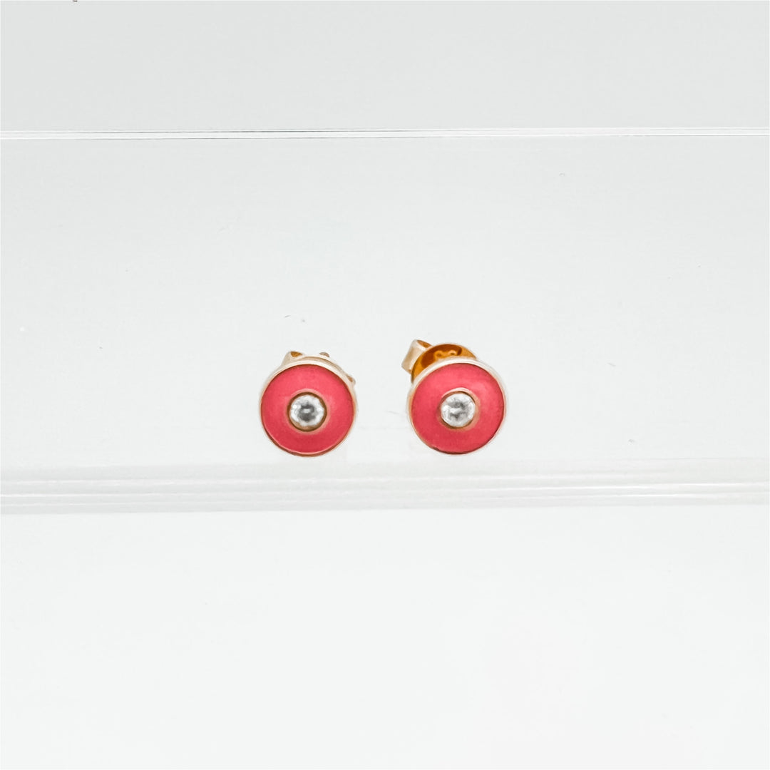 Enamel Stud Earring