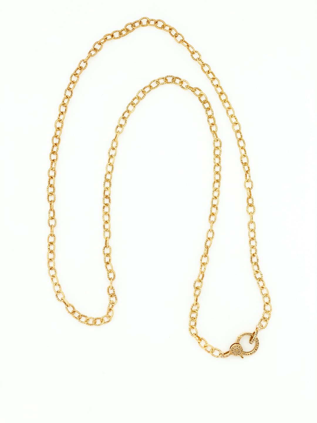 Gold Vermeil Chain with Pave Diamond Clasp