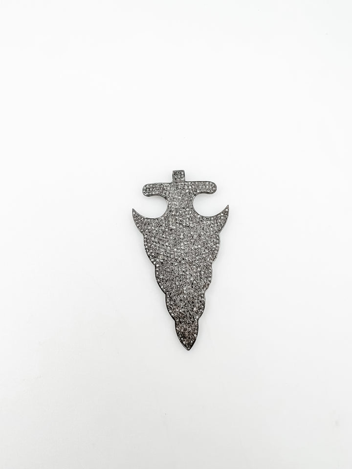 Pave Diamond Arrowhead Large Pendant