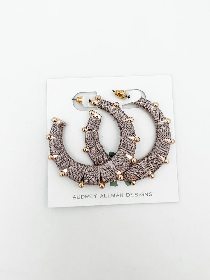 Gold and Thread Hoops