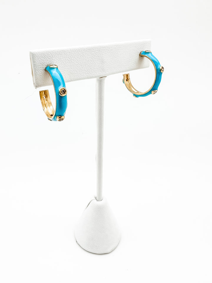 Enamel Hoop Earring