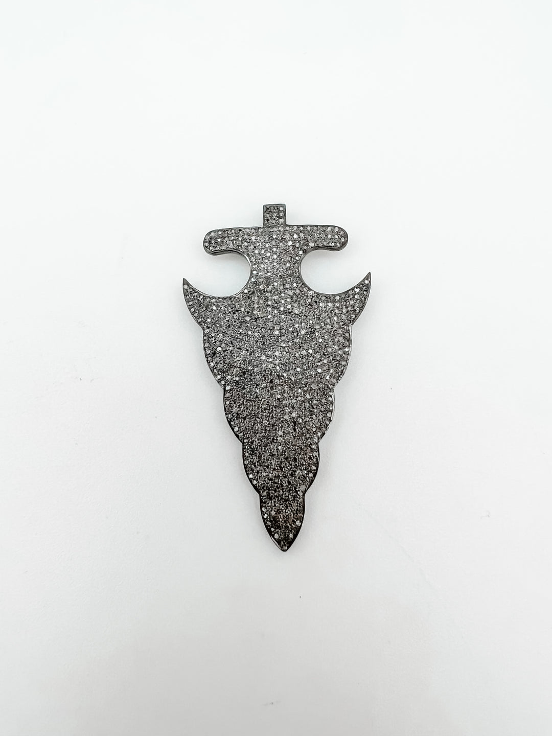 Pave Diamond Arrowhead Large Pendant