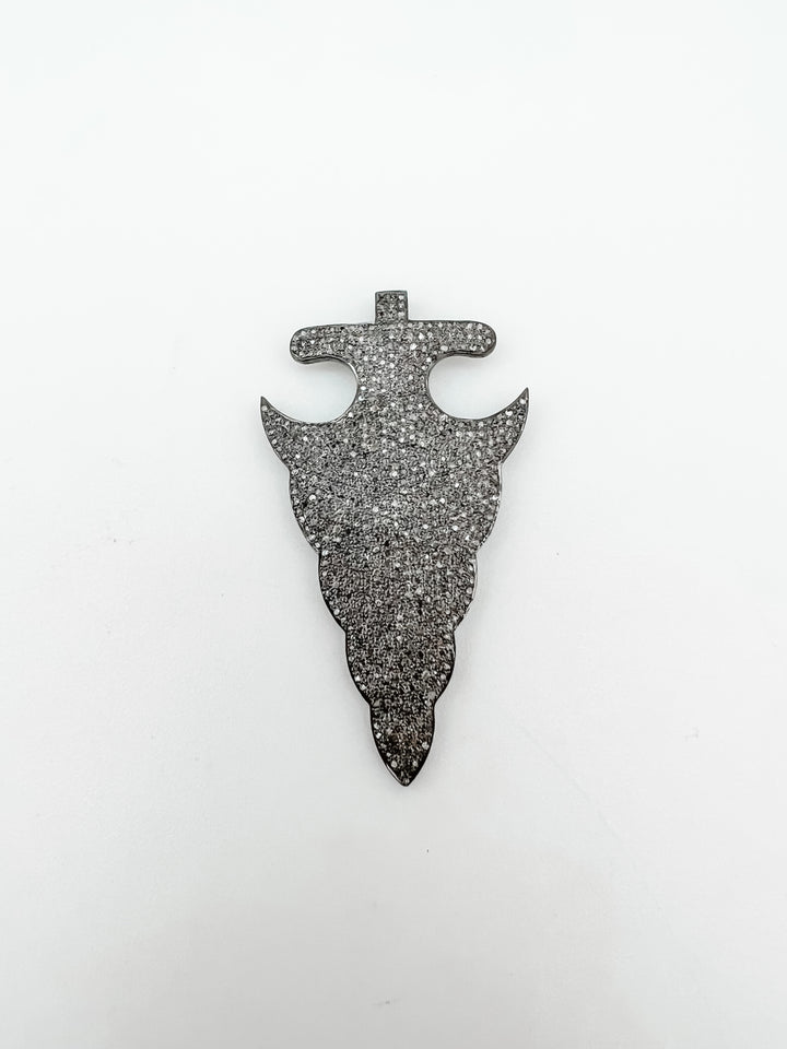 Pave Diamond Arrowhead Large Pendant